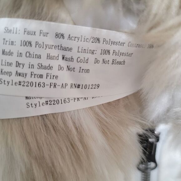 Faux Fur Cream Knit Vest M - Picture 7 of 7